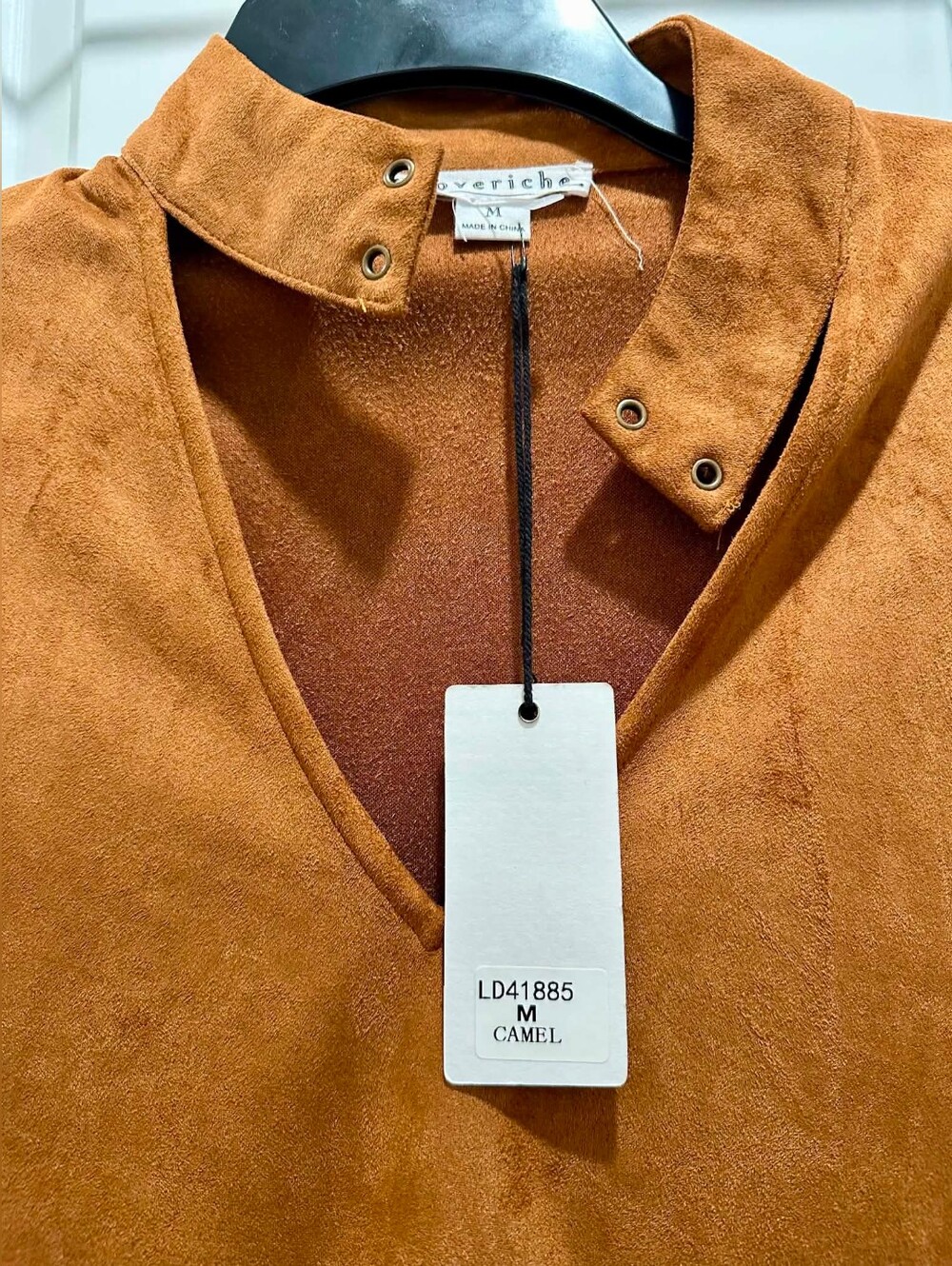 Love Riche Camel V-Neck Tunic M
